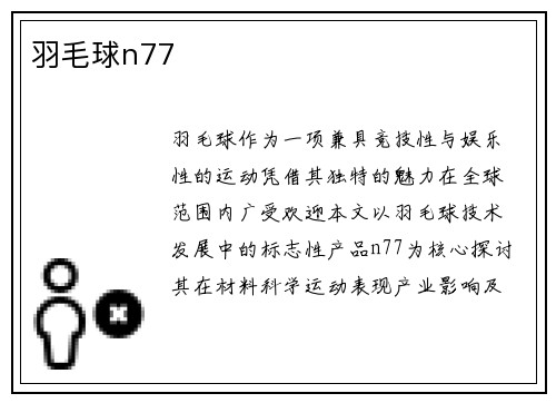羽毛球n77
